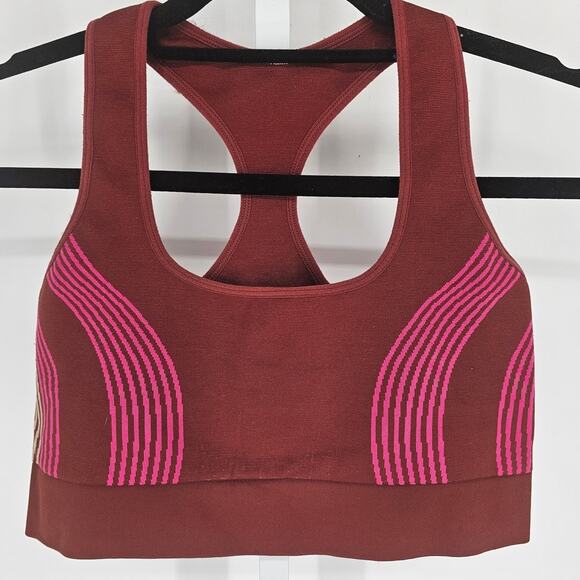 Fabletics Women Sz L Red Retro Racer back Sports Bra - Picture 1 of 3